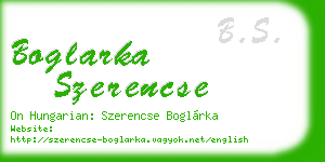 boglarka szerencse business card